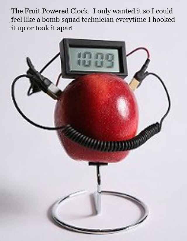 fruit powered clock