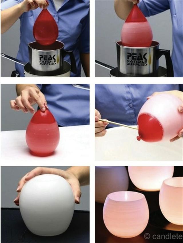 Candles Made Using Balloons