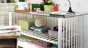 Make That Old Crib Into A Craft Station
