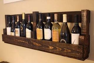 Wine Bottle Shelf From An Old Pallet